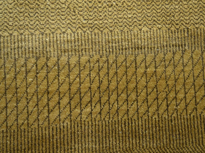 Brown 6'1" x 9'6" Modern / Contemporary Hand knotted Wool/Silk Rug - Sku: O083213