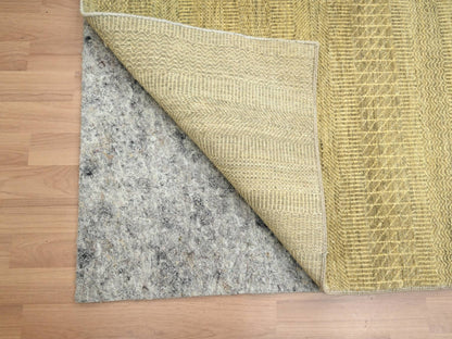 Brown 6'0" x 9'0" Modern / Contemporary Hand knotted Wool/Silk Rug - Sku: O083214