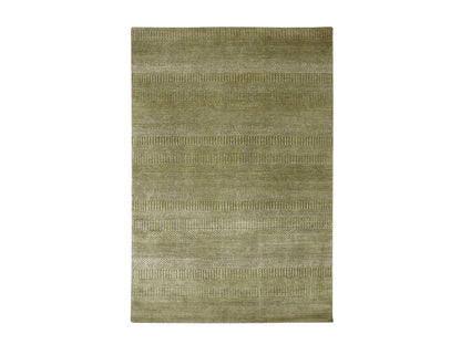 Brown 6'0" x 8'9" Modern / Contemporary Hand knotted Wool/Silk Rug - Sku: O083215
