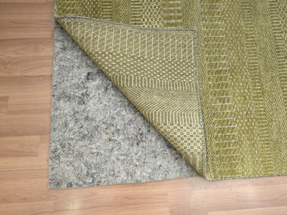 Brown 6'0" x 8'9" Modern / Contemporary Hand knotted Wool/Silk Rug - Sku: O083215