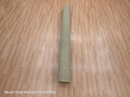 Brown 4'9" x 6'9" Modern / Contemporary Hand knotted Wool/Silk Rug - Sku: O083216