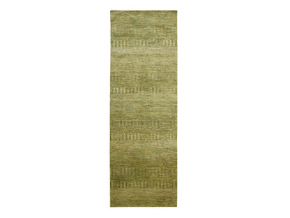 Brown 2'8" x 8'2" Modern / Contemporary Hand knotted Wool/Silk Rug - Sku: O083227