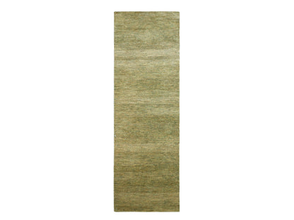 Brown 2'8" x 8'3" Modern / Contemporary Hand knotted Wool/Silk Rug - Sku: O083229
