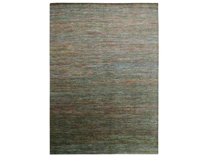 Black 10'0" x 14'0" Modern and Contemporary Hand knotted Wool/Silk Rug - Sku: O083234