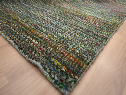 Black 10'0" x 14'0" Modern and Contemporary Hand knotted Wool/Silk Rug - Sku: O083234