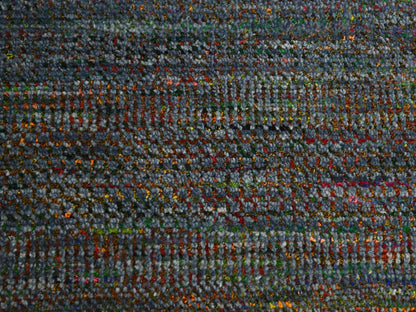 Modern / Contemporary hand-knotted wool/silk rug in Gray, 10'2" x 13'10" — SKU O083236 (view 8)