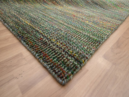 Green 9'11" x 14'6" Modern / Contemporary Hand knotted Wool/Silk Rug - Sku: O083237