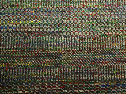 Green 9'11" x 14'6" Modern / Contemporary Hand knotted Wool/Silk Rug - Sku: O083237