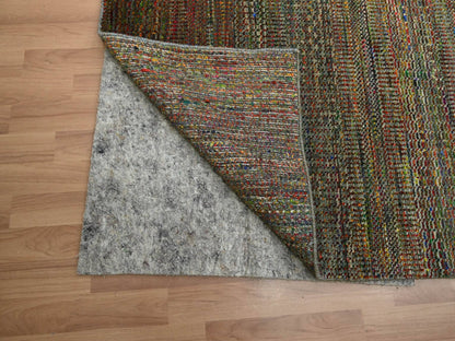 Green 9'1" x 12'2" Modern / Contemporary Hand knotted Wool Rug - Sku: O083239