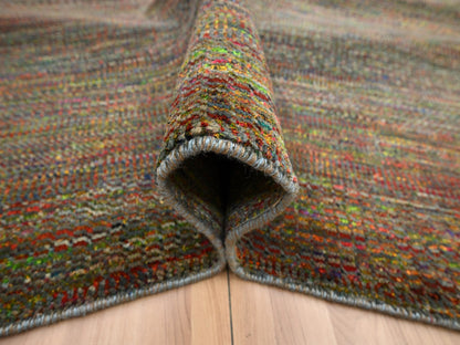 Green 9'1" x 12'2" Modern / Contemporary Hand knotted Wool Rug - Sku: O083239