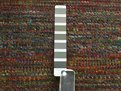 Green 9'1" x 12'2" Modern / Contemporary Hand knotted Wool Rug - Sku: O083239