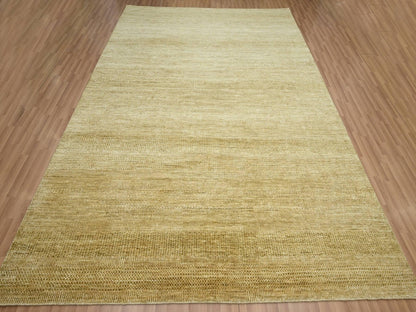 Brown 9'0" x 12'1" Modern / Contemporary Hand knotted Wool/Silk Rug - Sku: O083240