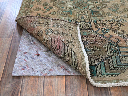 Brown 2'9" x 10'7" Vintage Hand knotted Wool Rug - Sku: O0832