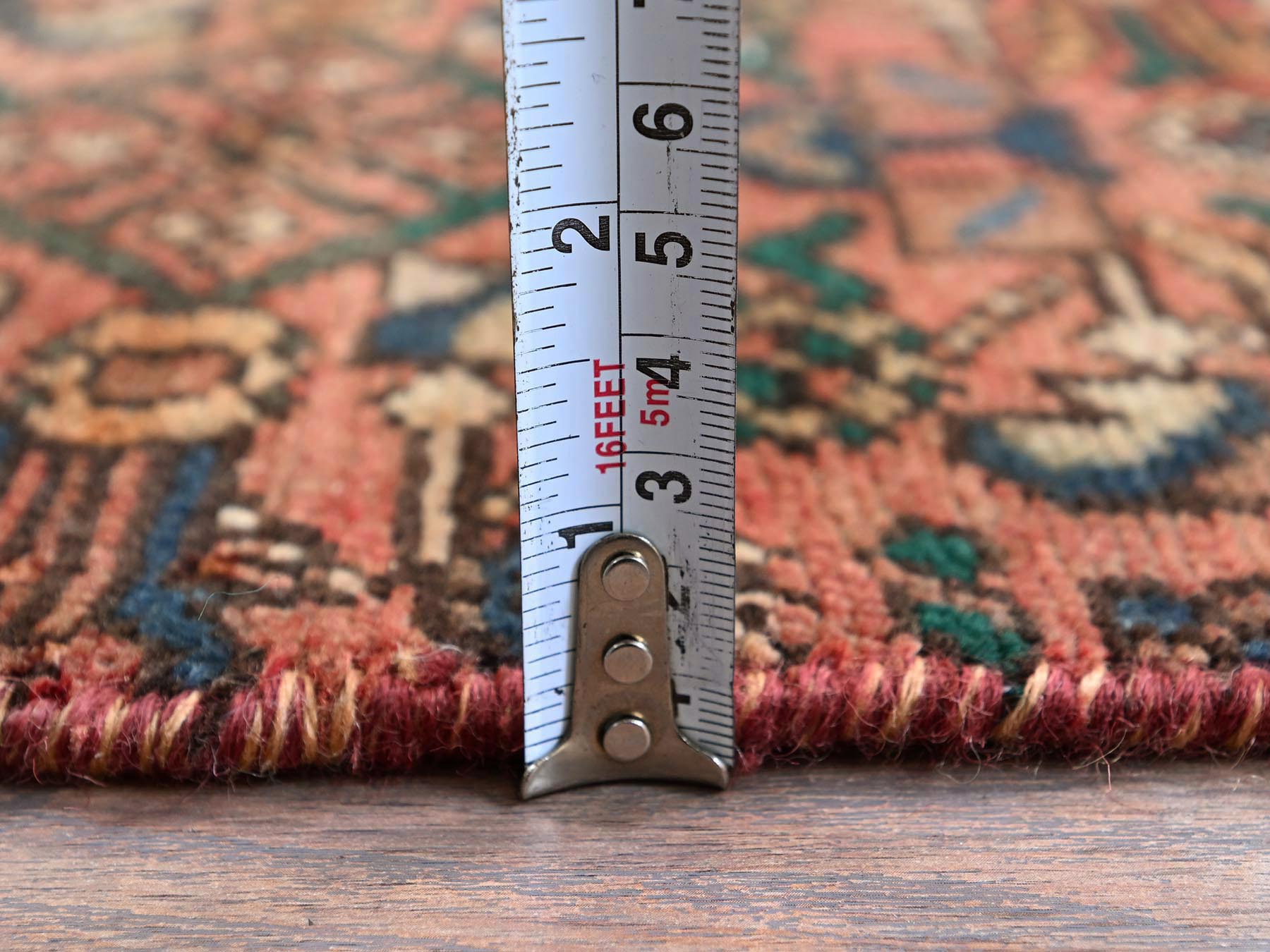 Hamadan Vintage hand-knotted wool runner in Red, 2'5" x 9'4" — SKU O0837 (view 6)