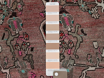 Hamadan Vintage hand-knotted wool runner in Red, 2' x 9'7" — SKU O0839 (view 4)