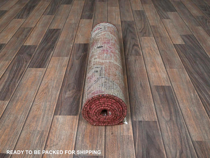 Hamadan Vintage hand-knotted wool runner in Red, 2' x 9'7" — SKU O0839 (view 5)