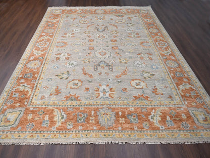 Beige 11'10" x 14'9" Oushak And Peshawar Hand knotted Wool Rug - Sku: O084026
