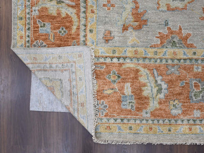 Beige 11'10" x 14'9" Oushak And Peshawar Hand knotted Wool Rug - Sku: O084026