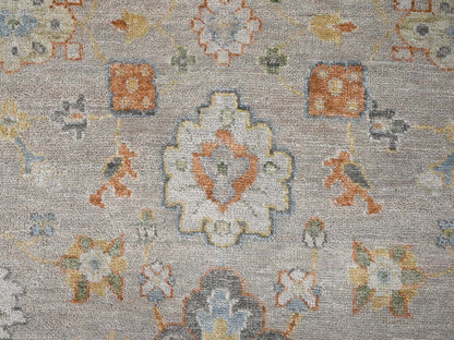 Beige 11'10" x 14'9" Oushak And Peshawar Hand knotted Wool Rug - Sku: O084026