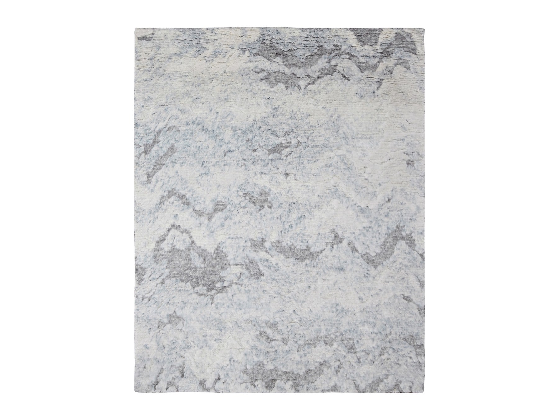 Modern / Contemporary hand-knotted wool rug in Ivory, 8' x 9'10" — SKU O084091