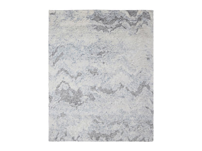 Modern / Contemporary hand-knotted wool rug in Ivory, 8' x 9'10" — SKU O084091