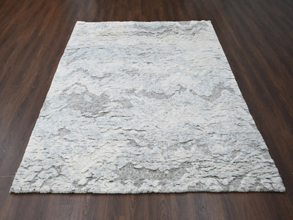 Modern / Contemporary hand-knotted wool rug in Ivory, 8' x 9'10" — SKU O084091 (view 2)