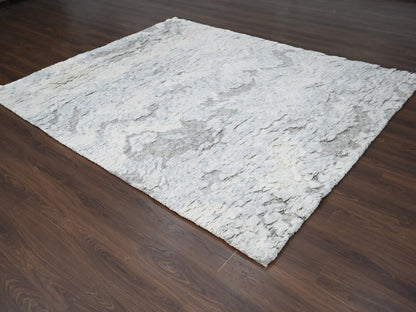 Modern / Contemporary hand-knotted wool rug in Ivory, 8' x 9'10" — SKU O084091 (view 3)