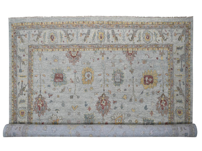 Oushak Oushak hand-knotted wool rug in Gray, 14' x 17'9" — SKU O084098