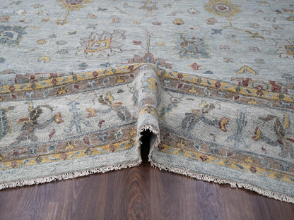 Oushak Oushak hand-knotted wool rug in Gray, 14' x 17'9" — SKU O084098 (view 5)