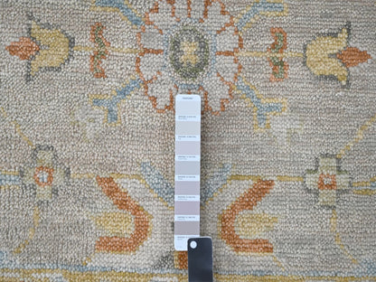 Oushak Oushak hand-knotted wool rug in Gray & Rust Red, 14' x 18'1" — SKU O084130 (view 7)