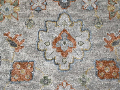 Oushak Oushak hand-knotted wool rug in Gray & Rust Red, 14' x 18'1" — SKU O084130 (view 8)