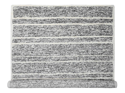 Black 10'3" x 14'1" Modern and Contemporary Hand knotted Wool Rug - Sku: O084183