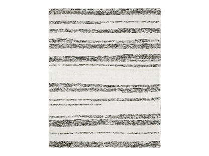 Ivory 8'0" x 9'9" Modern and Contemporary Hand knotted Wool Rug - Sku: O084186