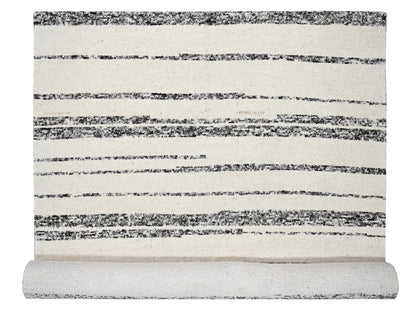 Ivory 12'0" x 17'9" Modern and Contemporary Hand knotted Wool Rug - Sku: O084190
