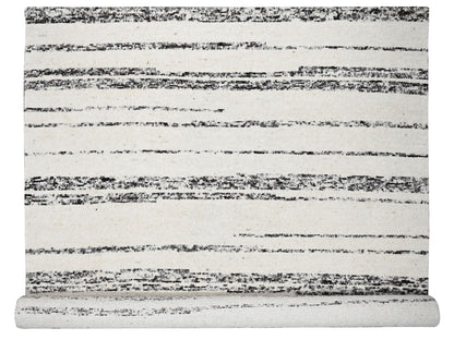 Ivory 12'2" x 14'9" Modern and Contemporary Hand knotted Wool Rug - Sku: O084191
