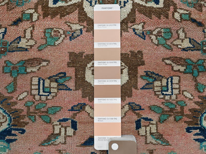 Heriz Vintage hand-knotted wool runner in Pink, 1'11" x 9' — SKU O0841 (view 4)