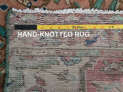 Heriz Vintage hand-knotted wool runner in Pink, 1'11" x 9' — SKU O0841 (view 7)