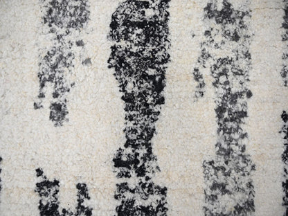 Black 12'0" x 17'9" Modern and Contemporary Hand knotted Wool Rug - Sku: O084208