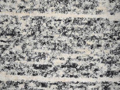Black 8'0" x 8'0" Modern and Contemporary Hand knotted Wool Rug - Sku: O084214