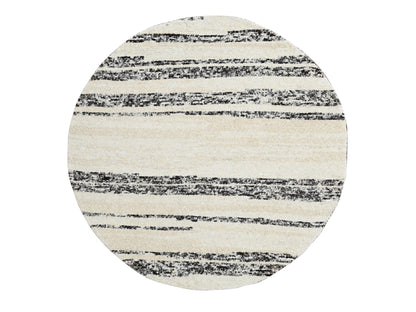 Ivory 8'0" x 8'0" Modern and Contemporary Hand knotted Wool Rug - Sku: O084215