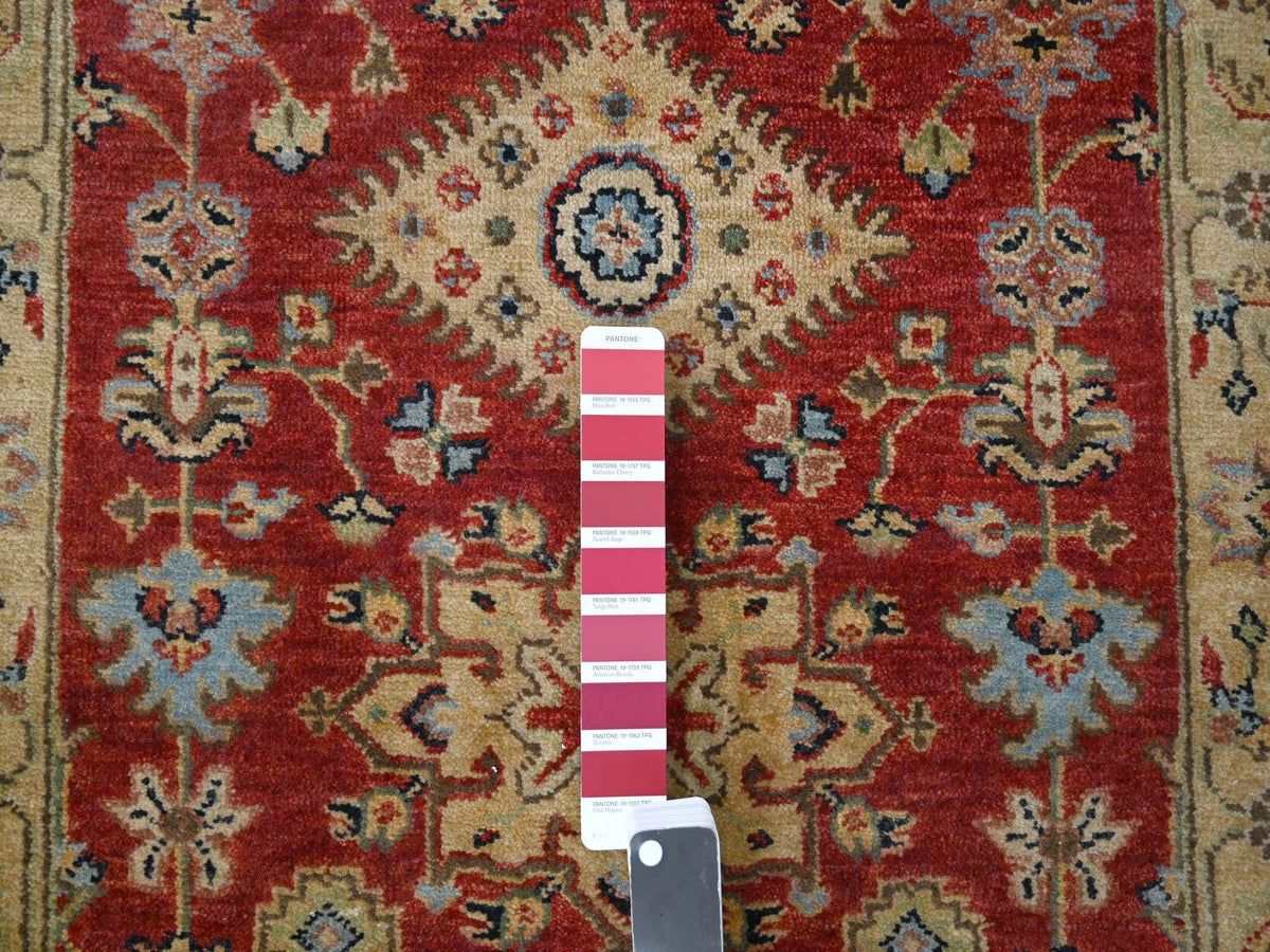 Heriz hand-knotted wool runner in Red & Gold, 2'10" x 24'9" — SKU O084263 (view 4)