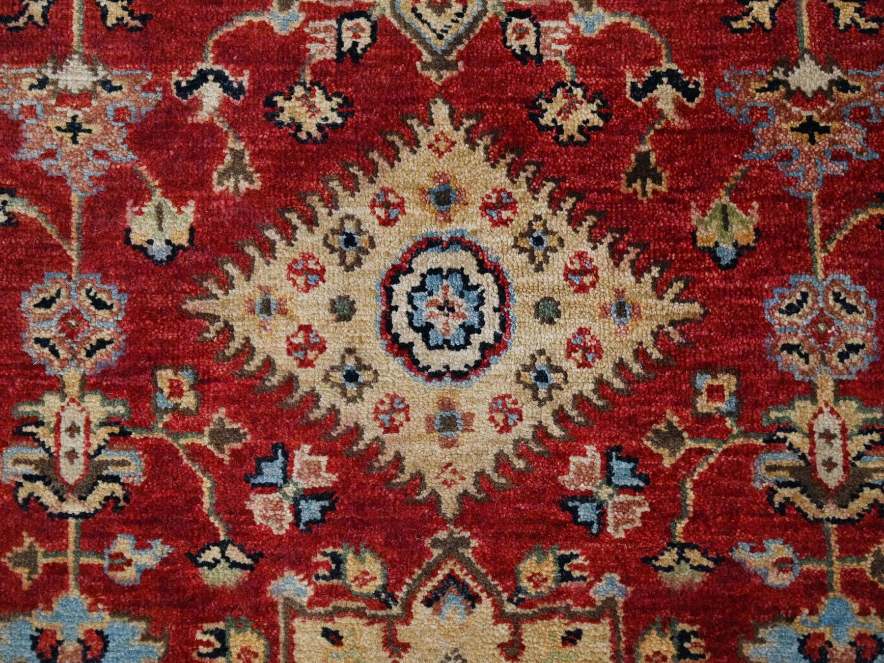 Heriz hand-knotted wool runner in Red & Gold, 2'10" x 24'9" — SKU O084263 (view 5)