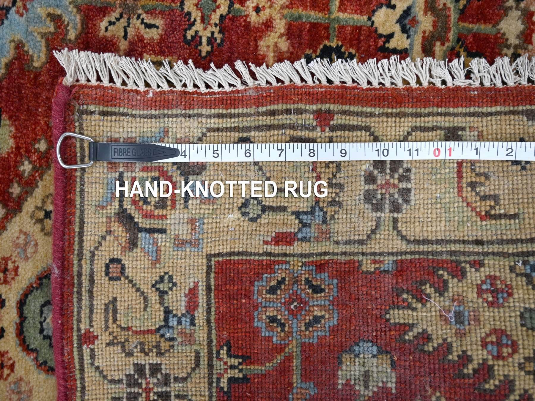 Heriz hand-knotted wool runner in Red & Gold, 2'10" x 24'9" — SKU O084263 (view 8)
