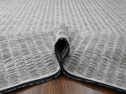 Modern / Contemporary hand-knotted wool/silk rug in Gray, 10' x 14'4" — SKU O084272 (view 5)