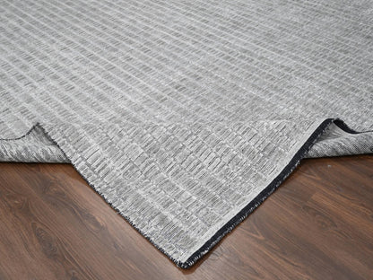Modern / Contemporary hand-knotted wool/silk rug in Gray, 10' x 14'4" — SKU O084272 (view 6)