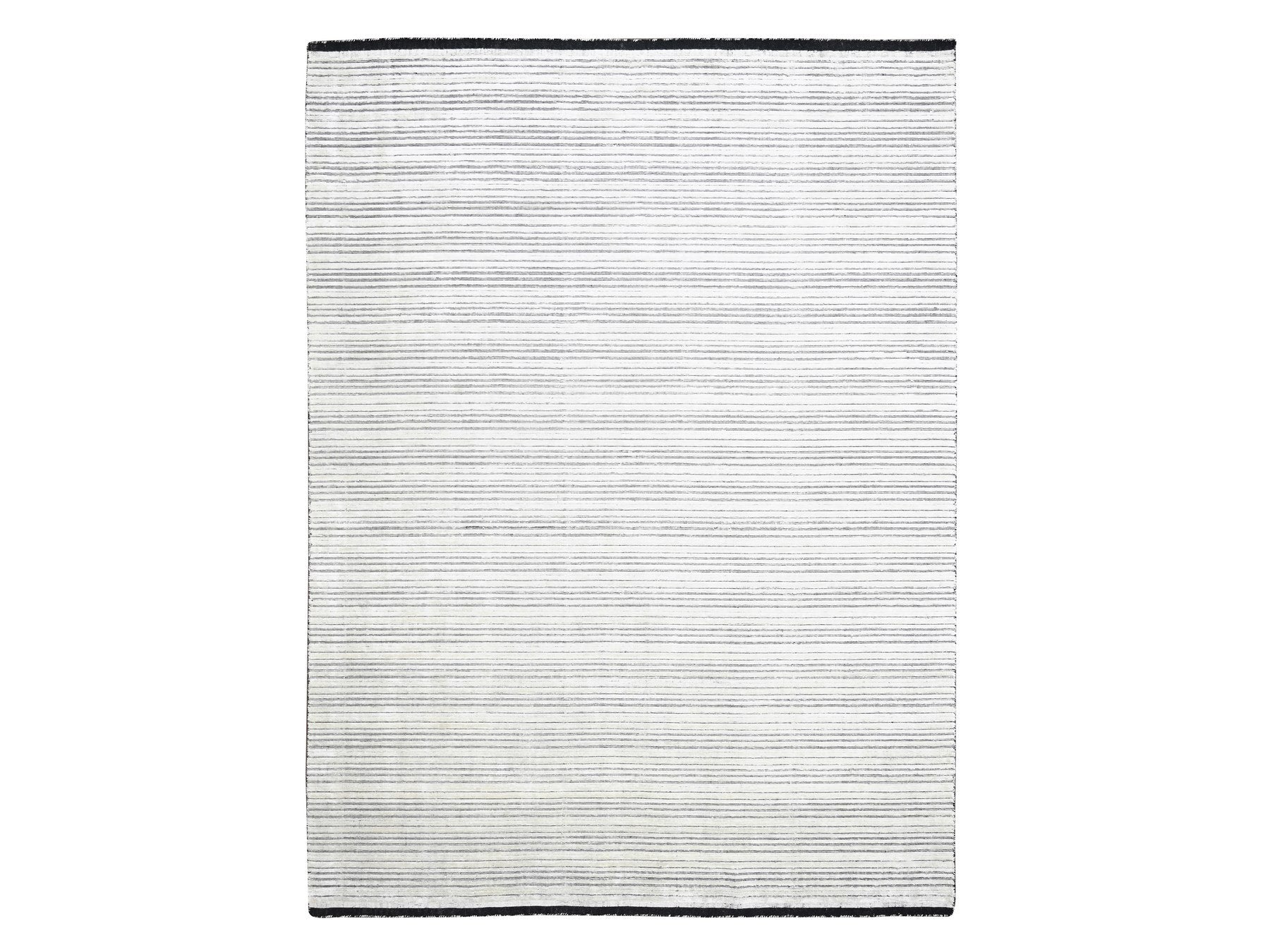 Modern / Contemporary hand-knotted wool/silk rug in Ivory, 9' x 12'1" — SKU O084279