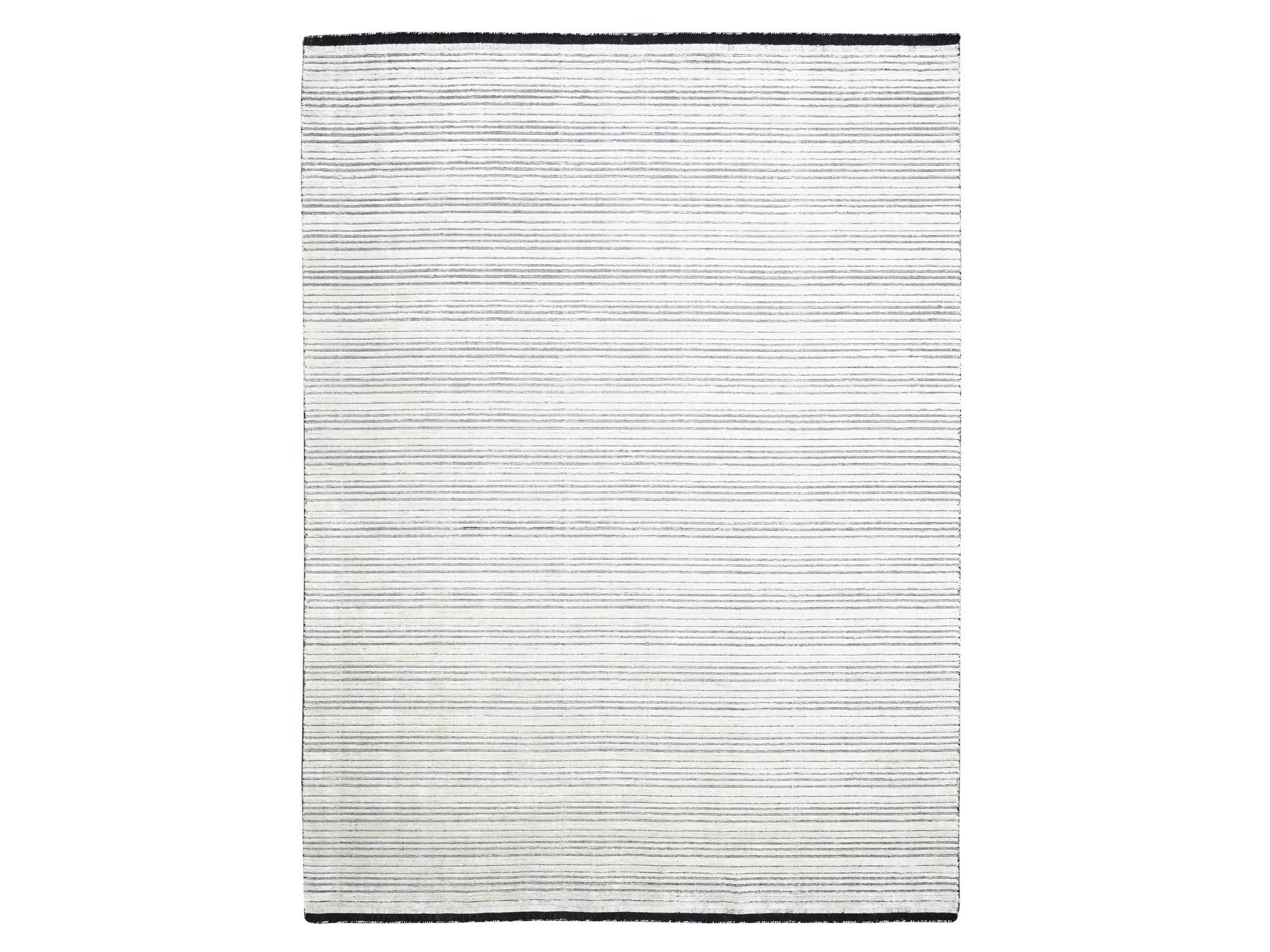 Modern / Contemporary hand-knotted wool/silk rug in Ivory, 9' x 12'1" — SKU O084280