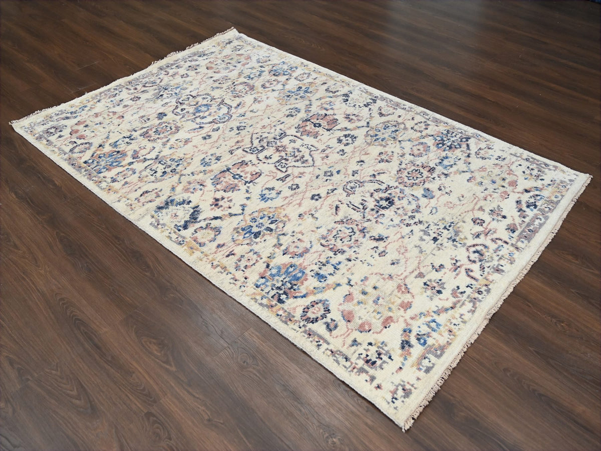 Oushak Oushak hand-knotted wool rug in Ivory, 6' x 9' — SKU O084296 (view 2)