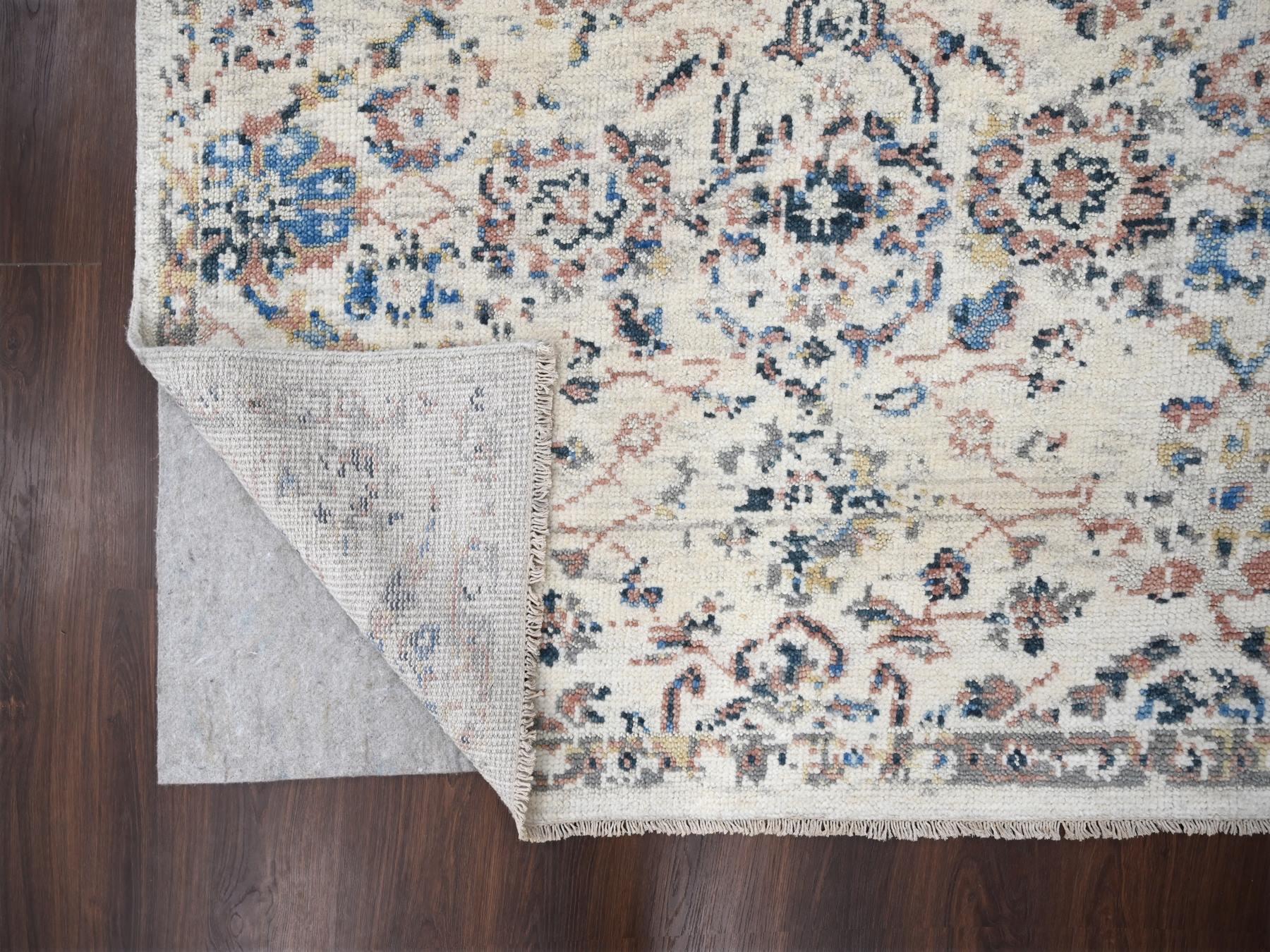 Oushak Oushak hand-knotted wool rug in Ivory, 6' x 9' — SKU O084296 (view 3)