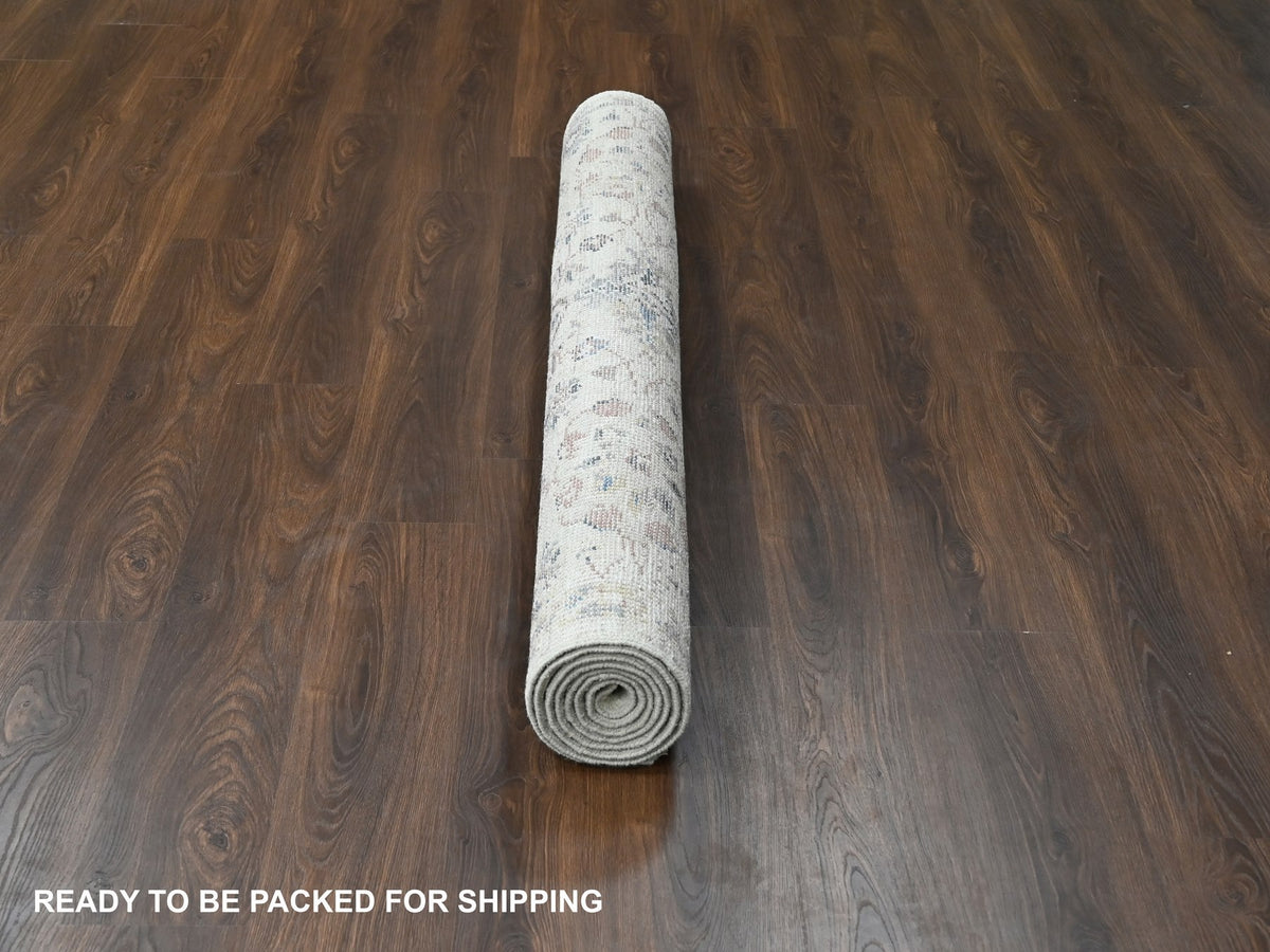 Oushak Oushak hand-knotted wool rug in Ivory, 6' x 9' — SKU O084296 (view 6)